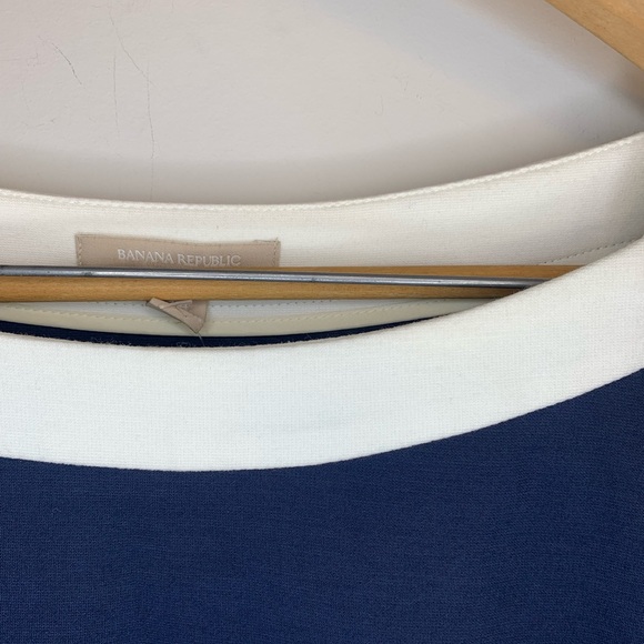 NWT Banana Republic two tone cream and dark blue dress career size 14 - Picture 5 of 11